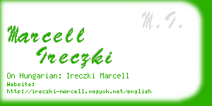 marcell ireczki business card